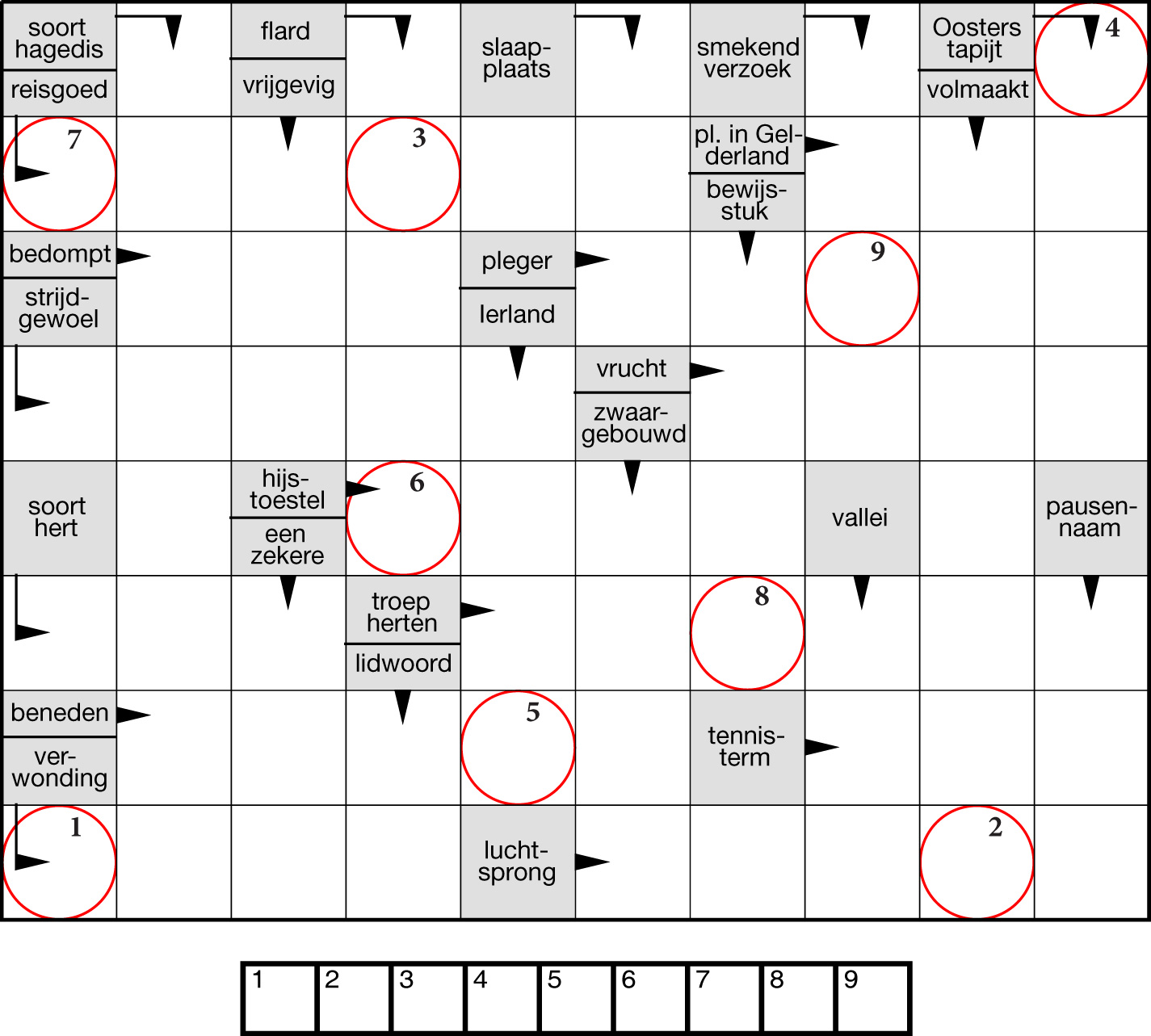 Zweedse puzzel met oplossing